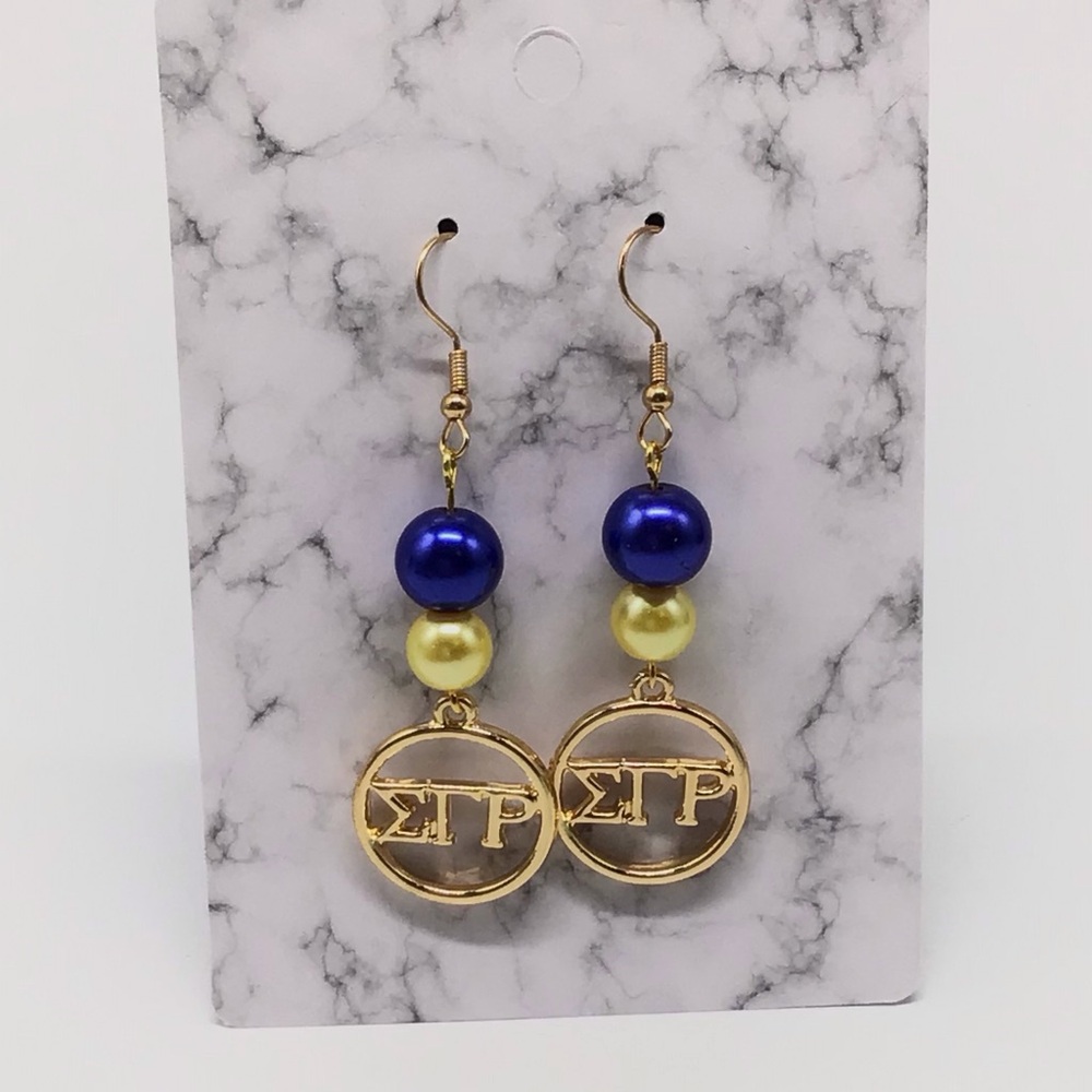 Sigma Gamma Rho Dangle Earrings - Picture 5 of 6